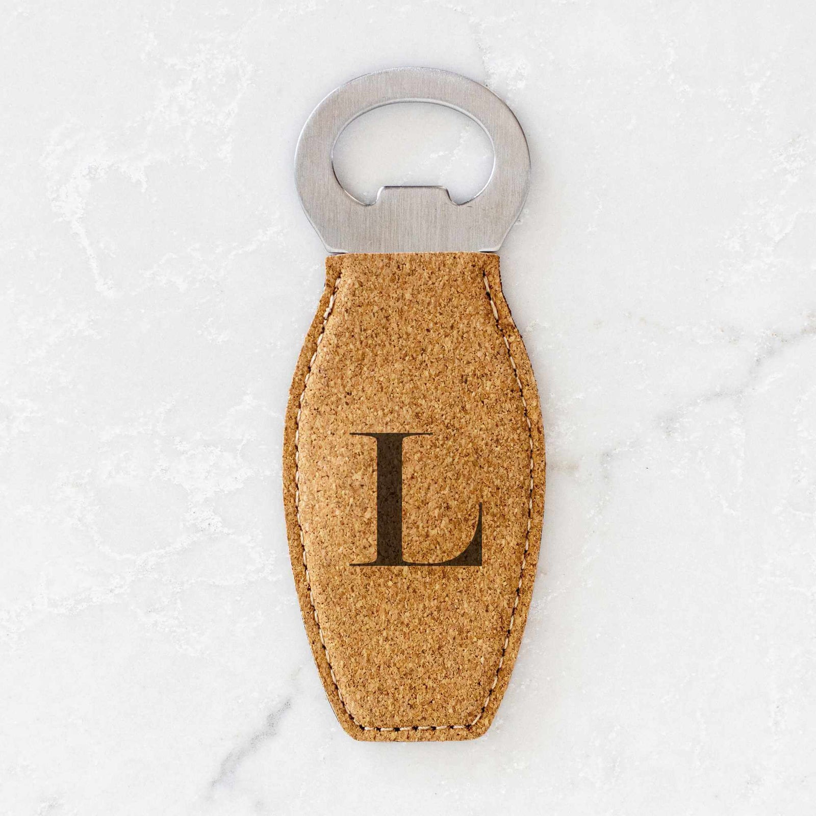 Personalized Vegan Leather Bottle Opener with Magnet