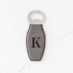 Personalized Vegan Leather Bottle Opener with Magnet