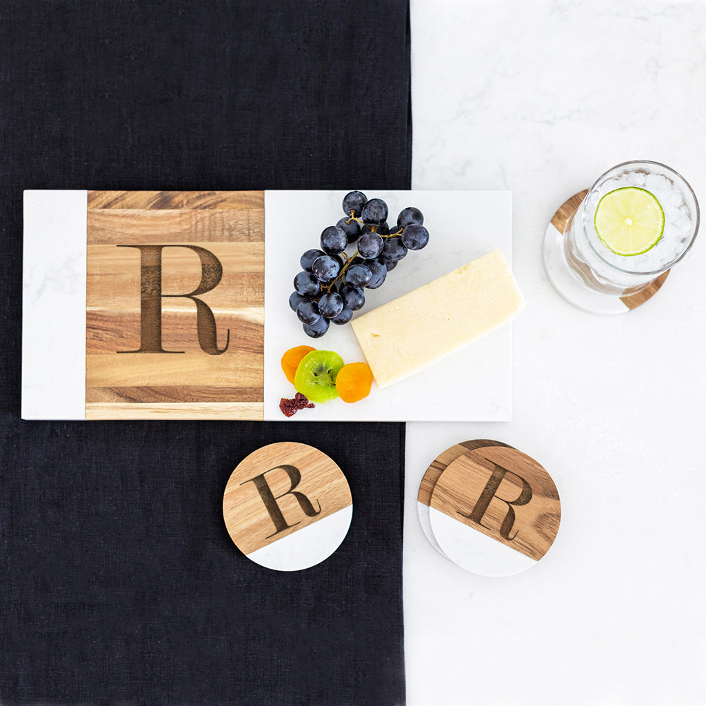 Home Sweet Home - Personalized Board and Coasters Gift Set