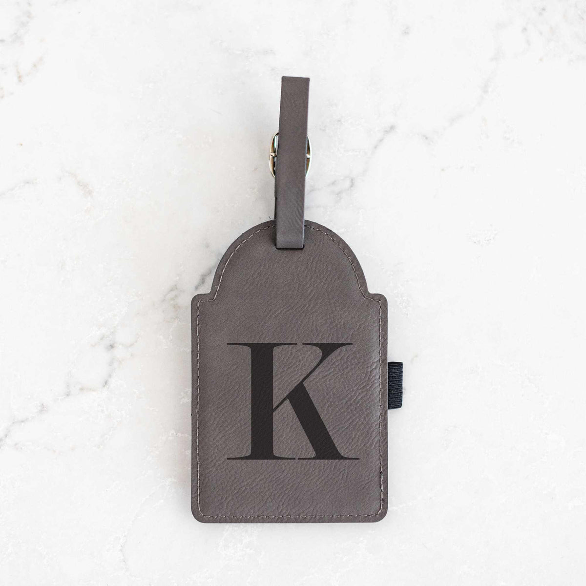 Personalized Golf Bag Tag with Tees - Vegan Leather