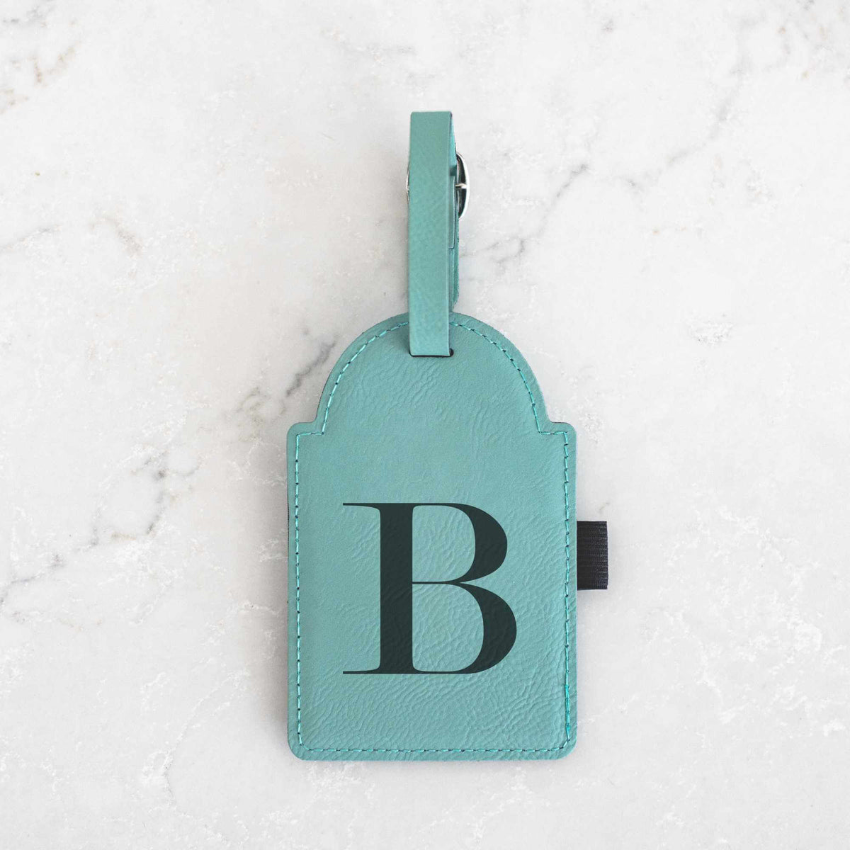 Personalized Golf Bag Tag with Tees - Vegan Leather