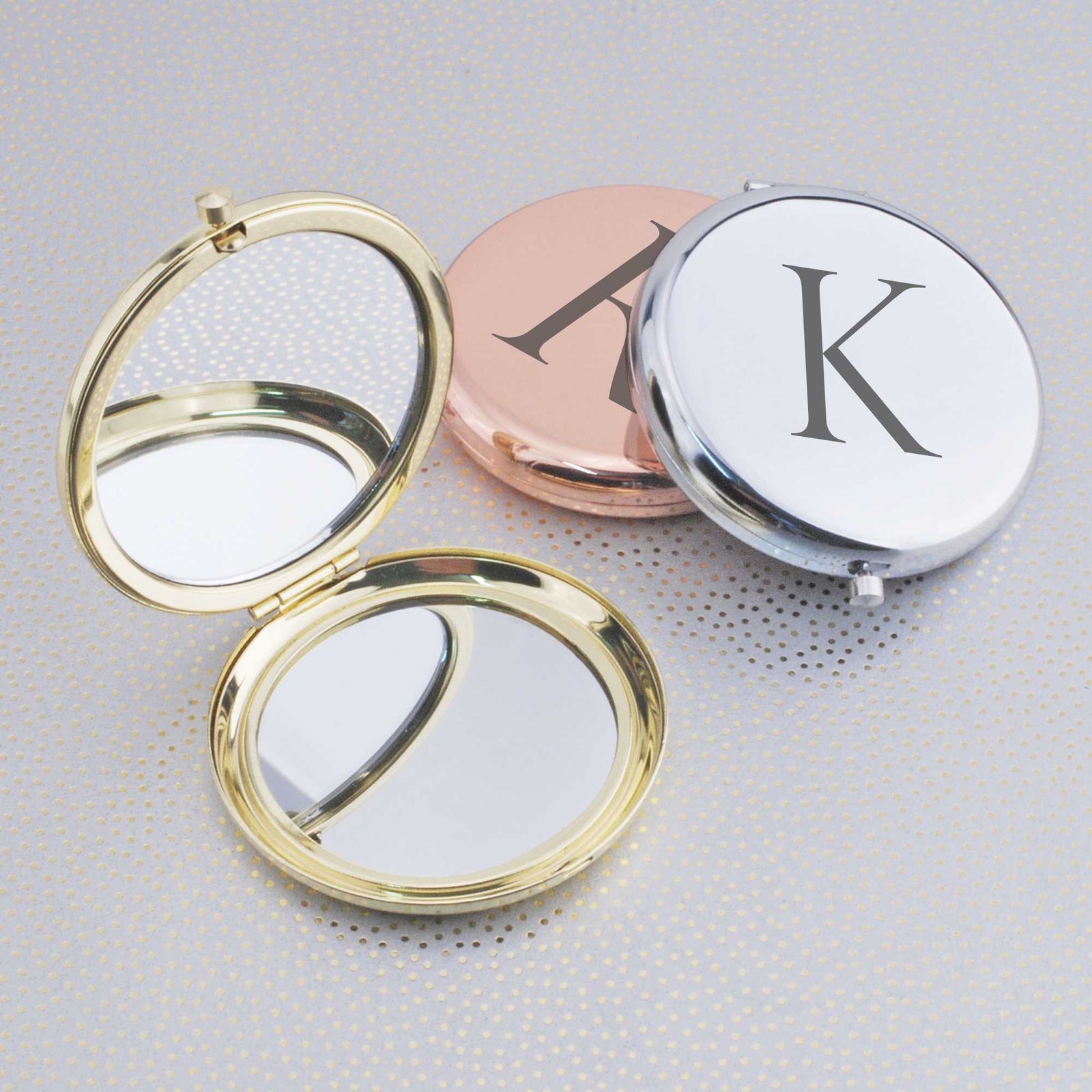 Pocket Mirror Personalized with Initial
