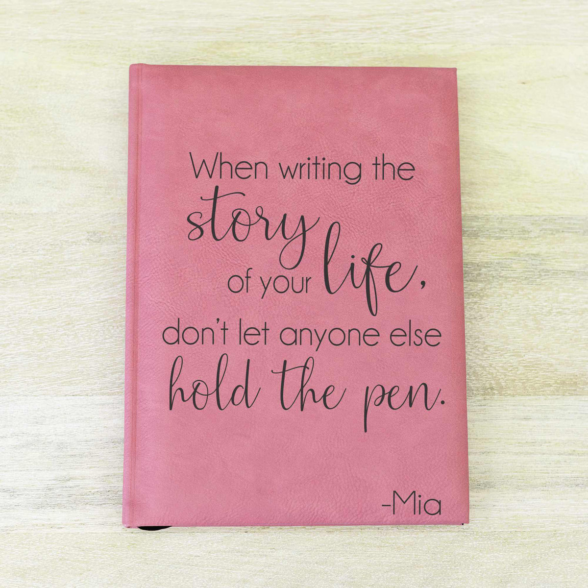 Journal with Name and Quote