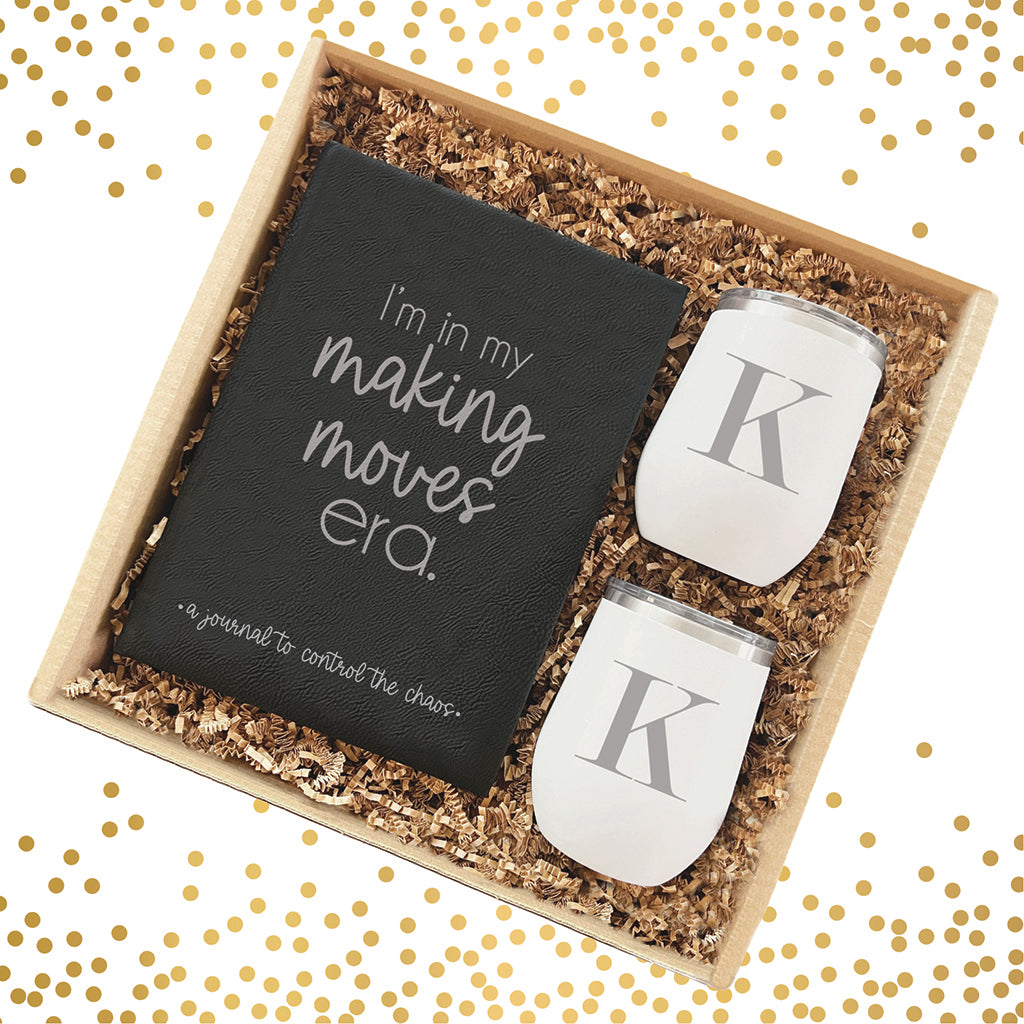 Personalized Journal & Drink Tumblers Gift Set - Turning a New Page