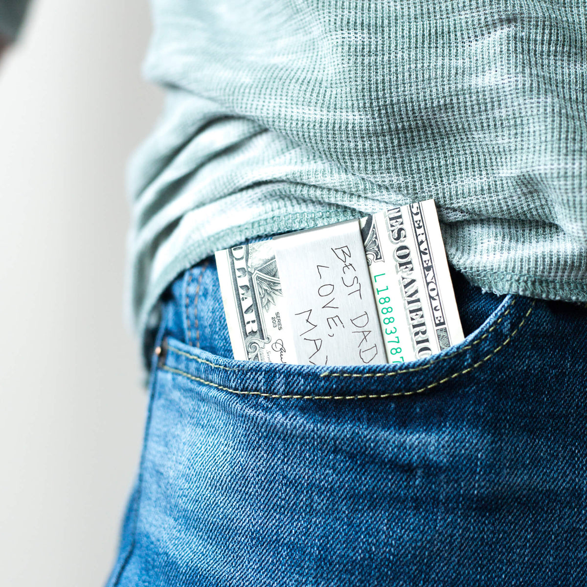 Custom Handwriting Money Clip