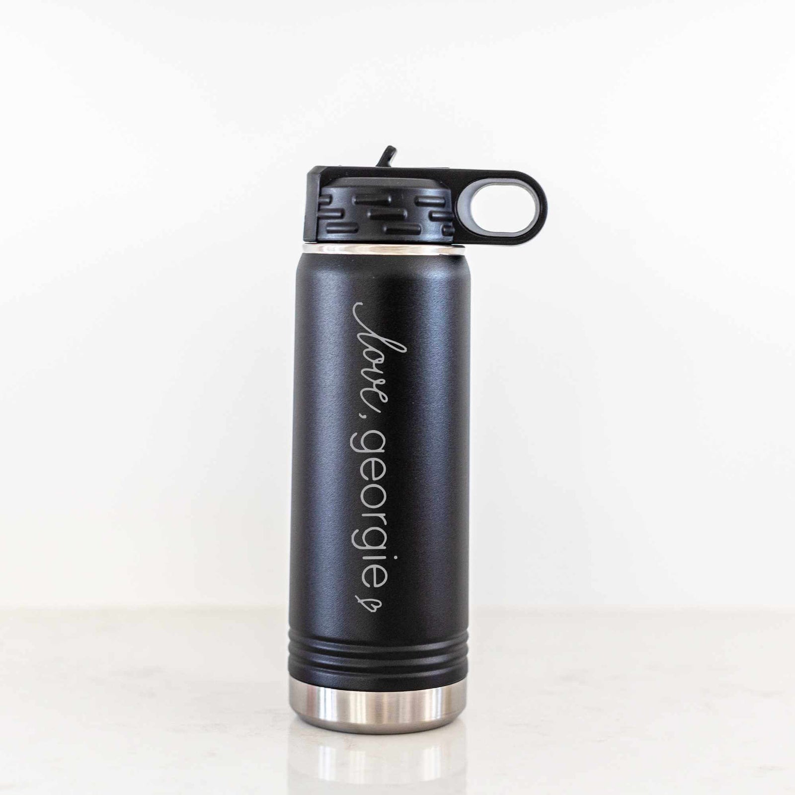 Steel Water Bottle with Business Logo - 20 oz