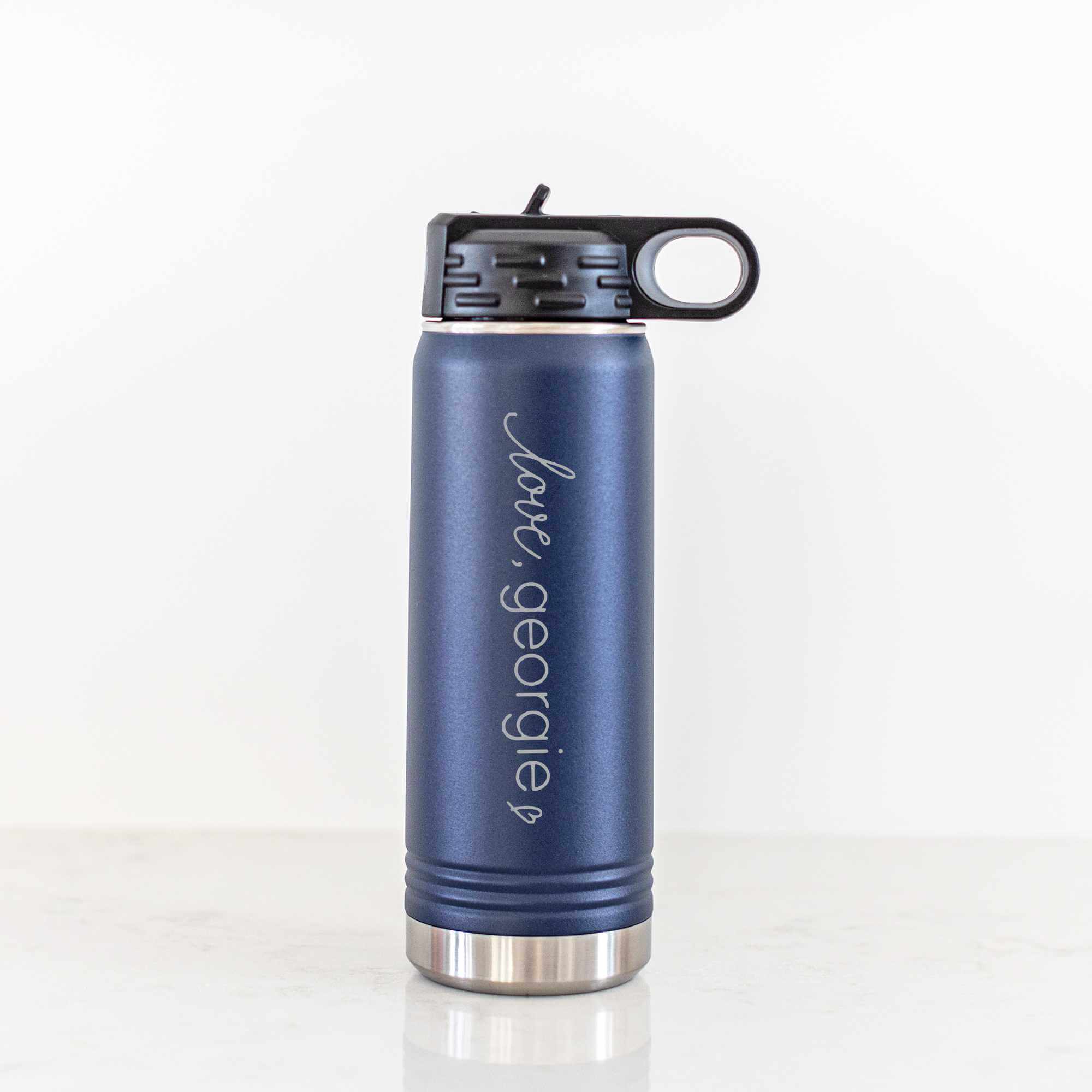 Steel Water Bottle with Business Logo - 20 oz
