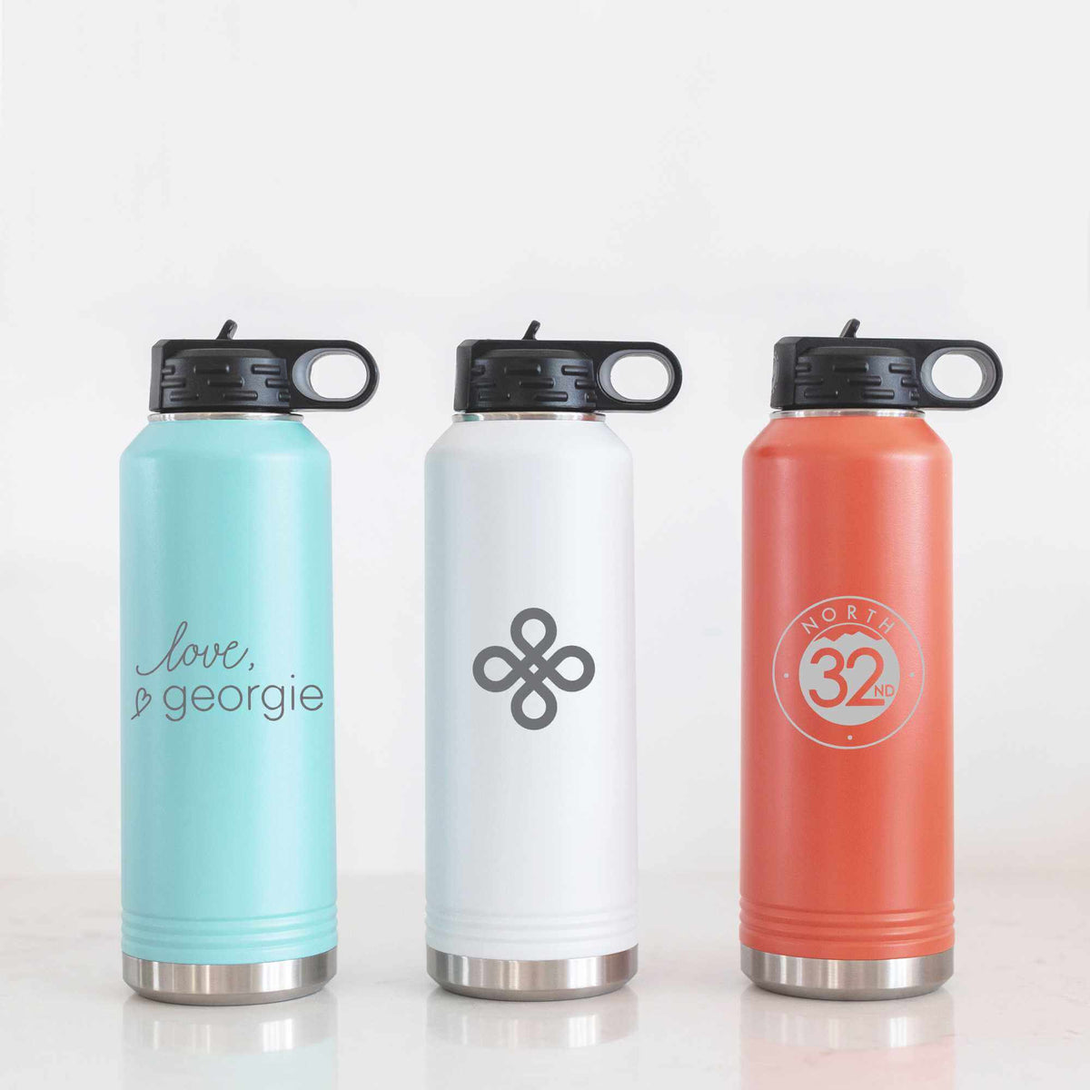 40 oz Insulated Steel Water Bottle with Business Logo