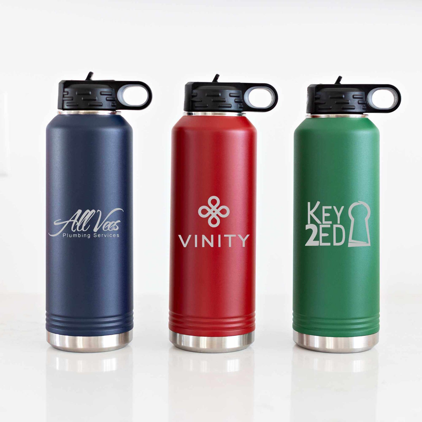 40 oz Insulated Steel Water Bottle with Business Logo