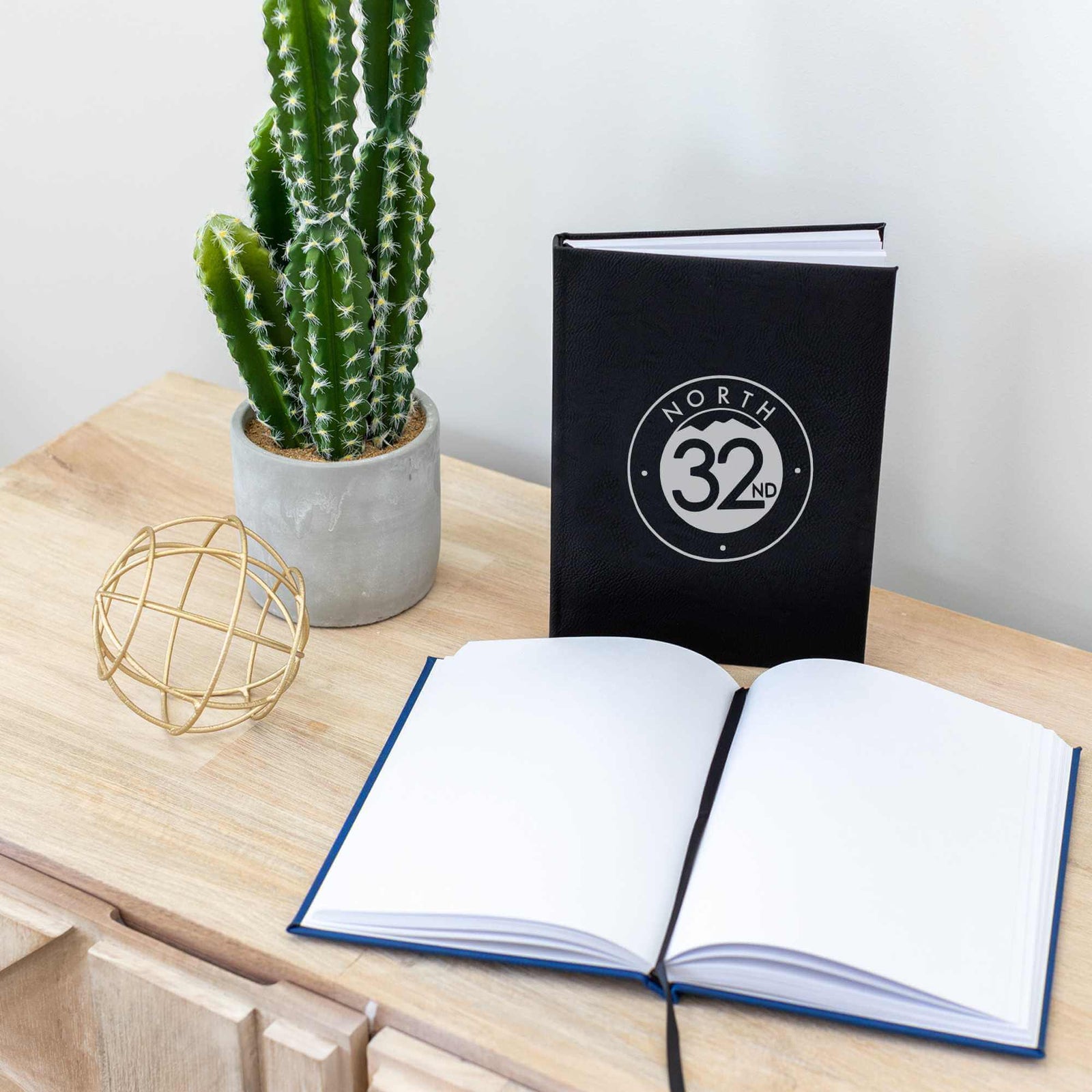Business Logo Blank Book - Vegan Leather