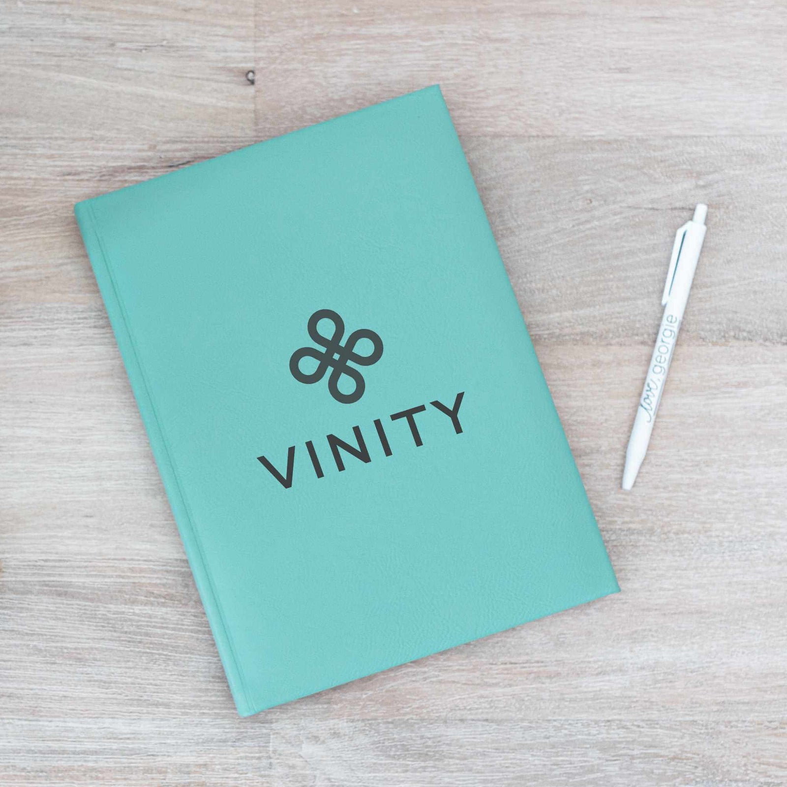 Business Logo Blank Book - Vegan Leather