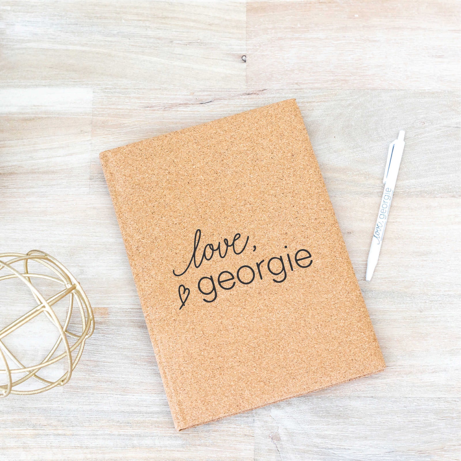 Business Logo Blank Book - Vegan Leather