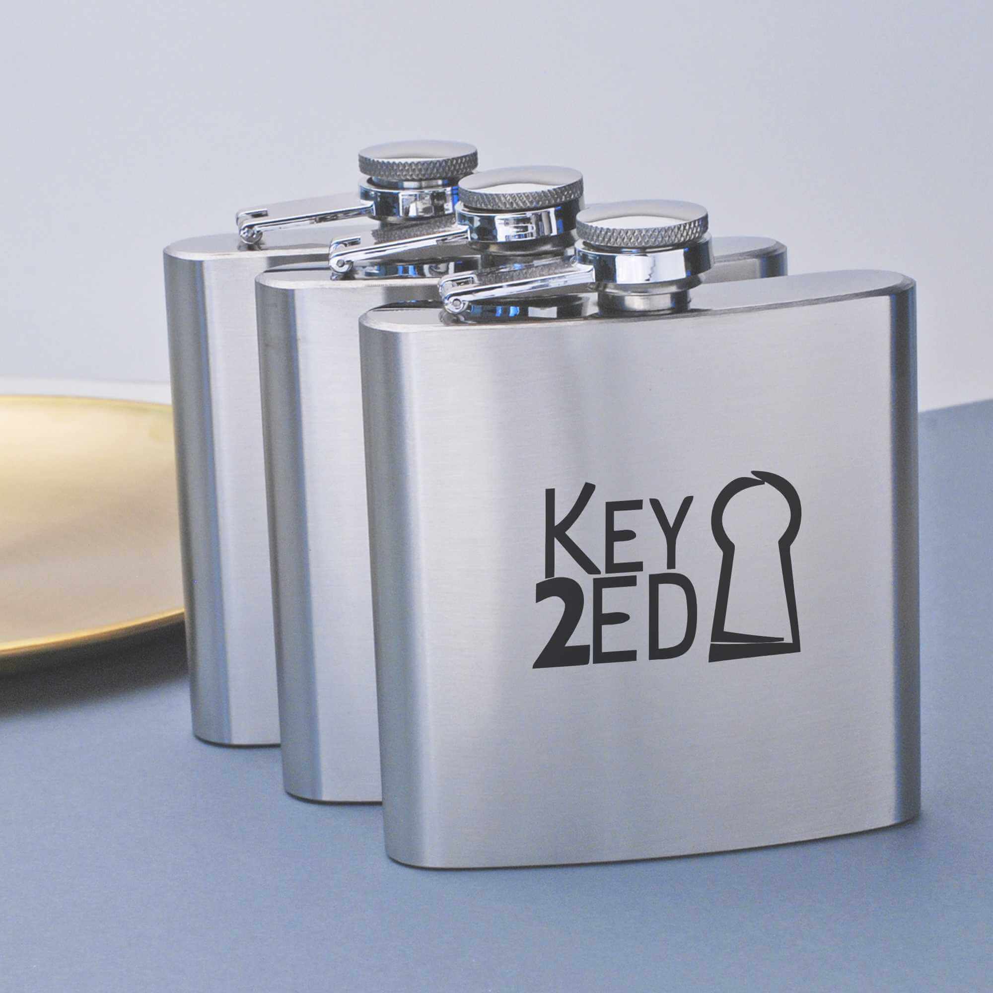 Flask with Business Logo
