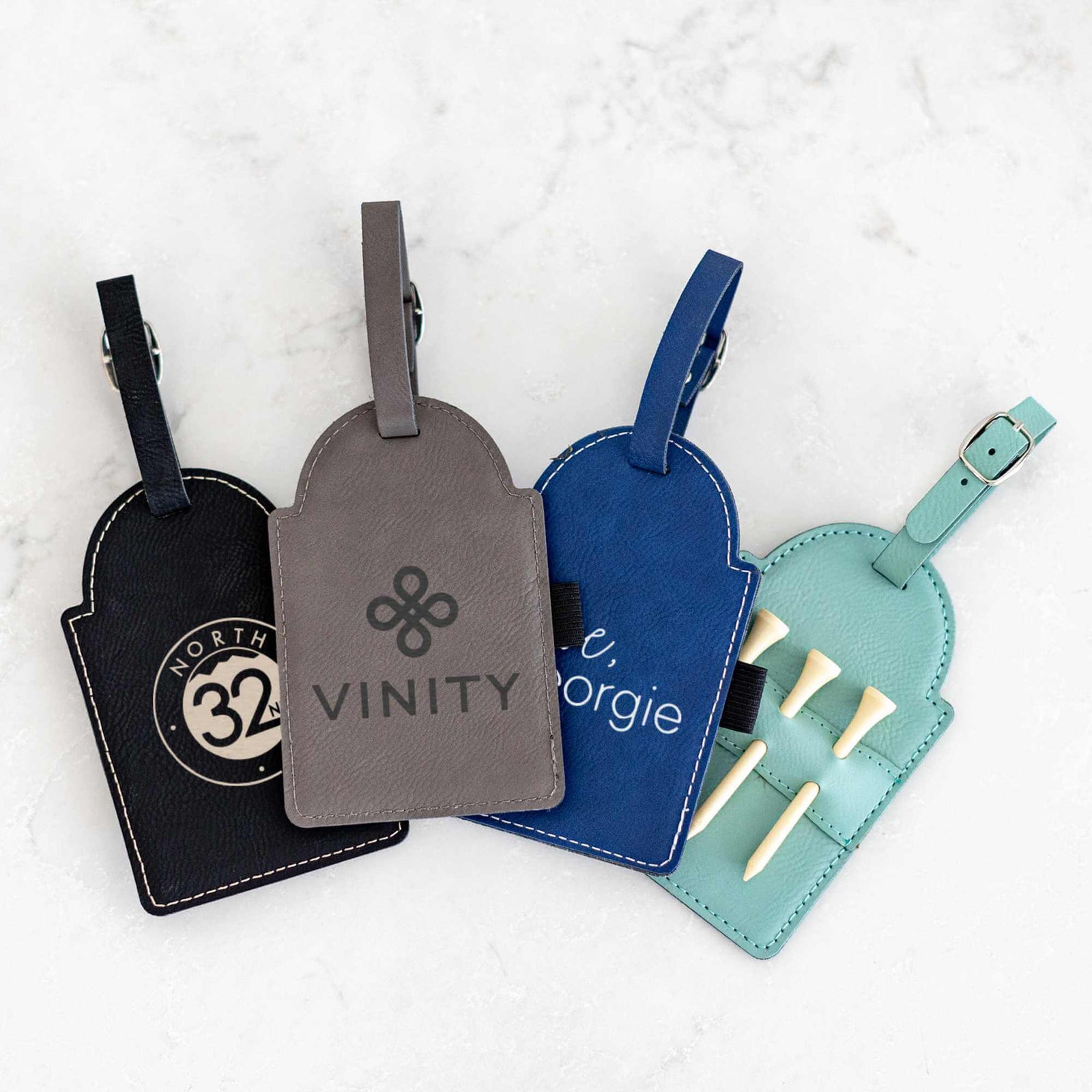 Business Logo Golf Bag Tag with Tees