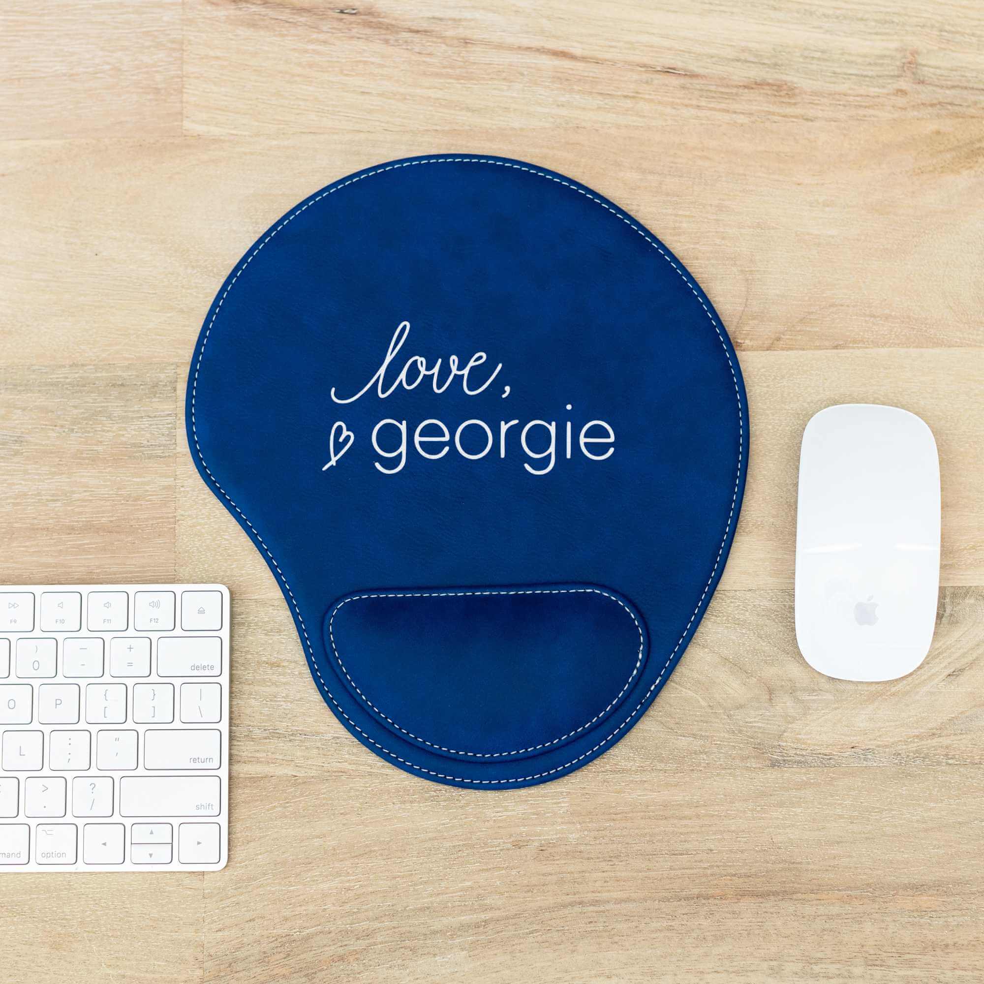 Vegan Leather Mouse Pad with Business Logo