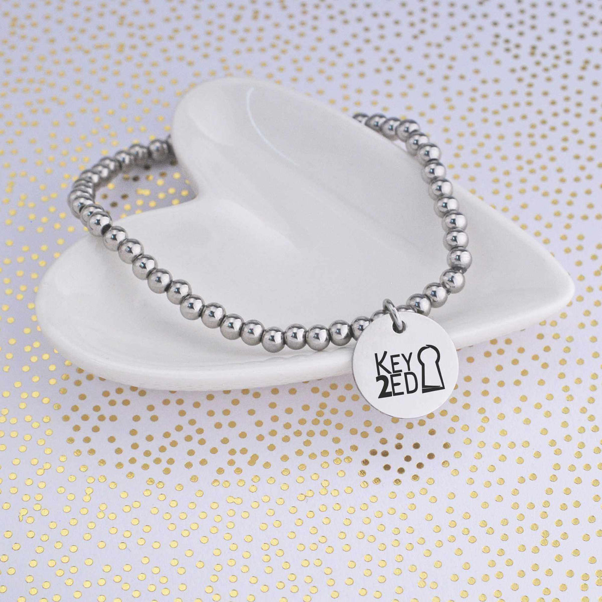 Business Logo Stretch Bracelet