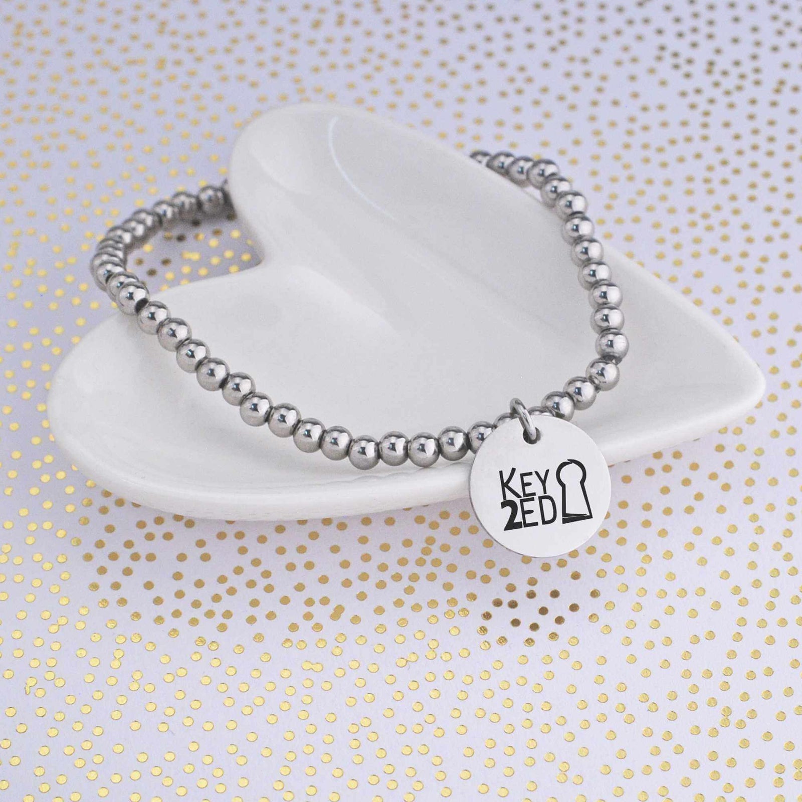 Business Logo Stretch Bracelet