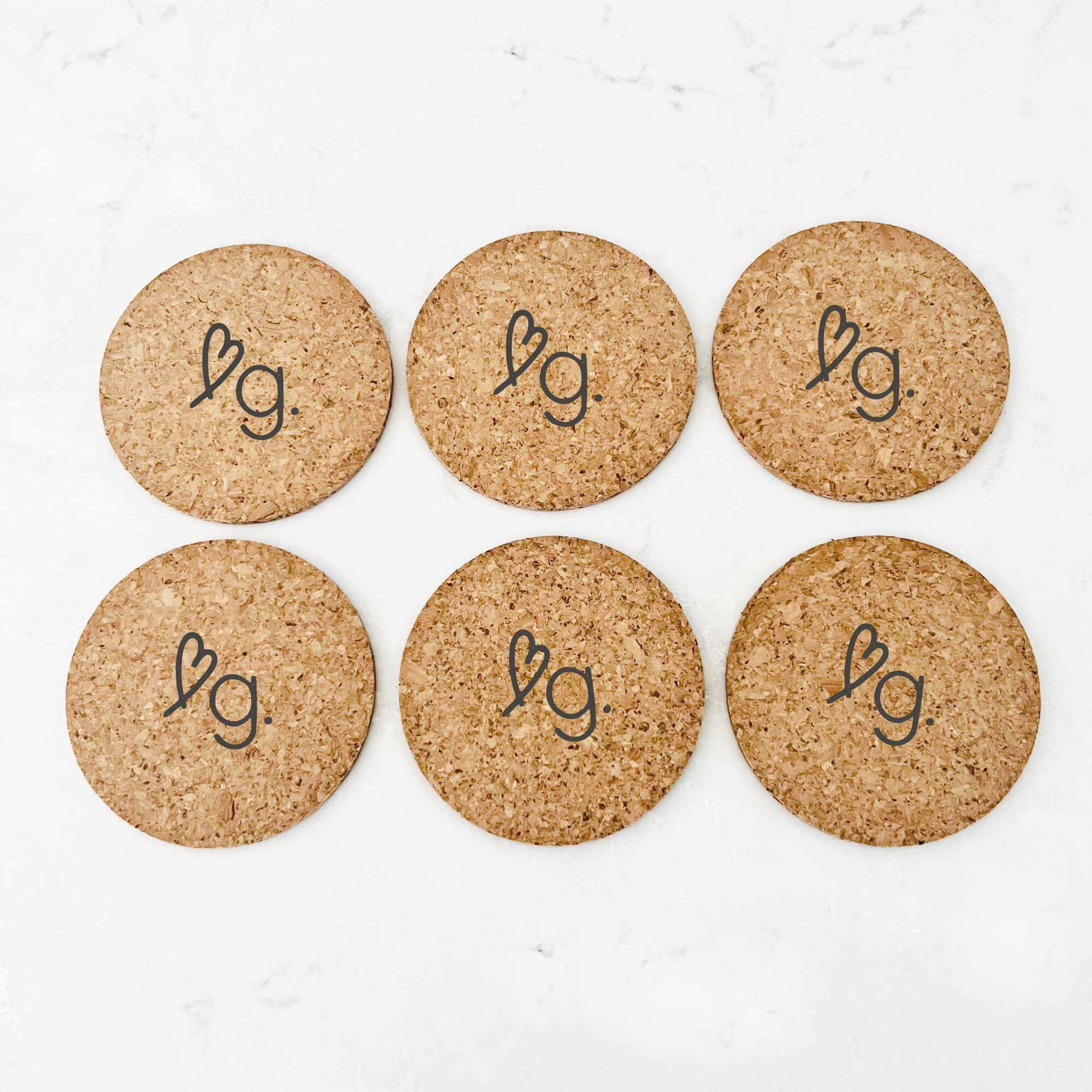Round Cork Coasters with Business Logo