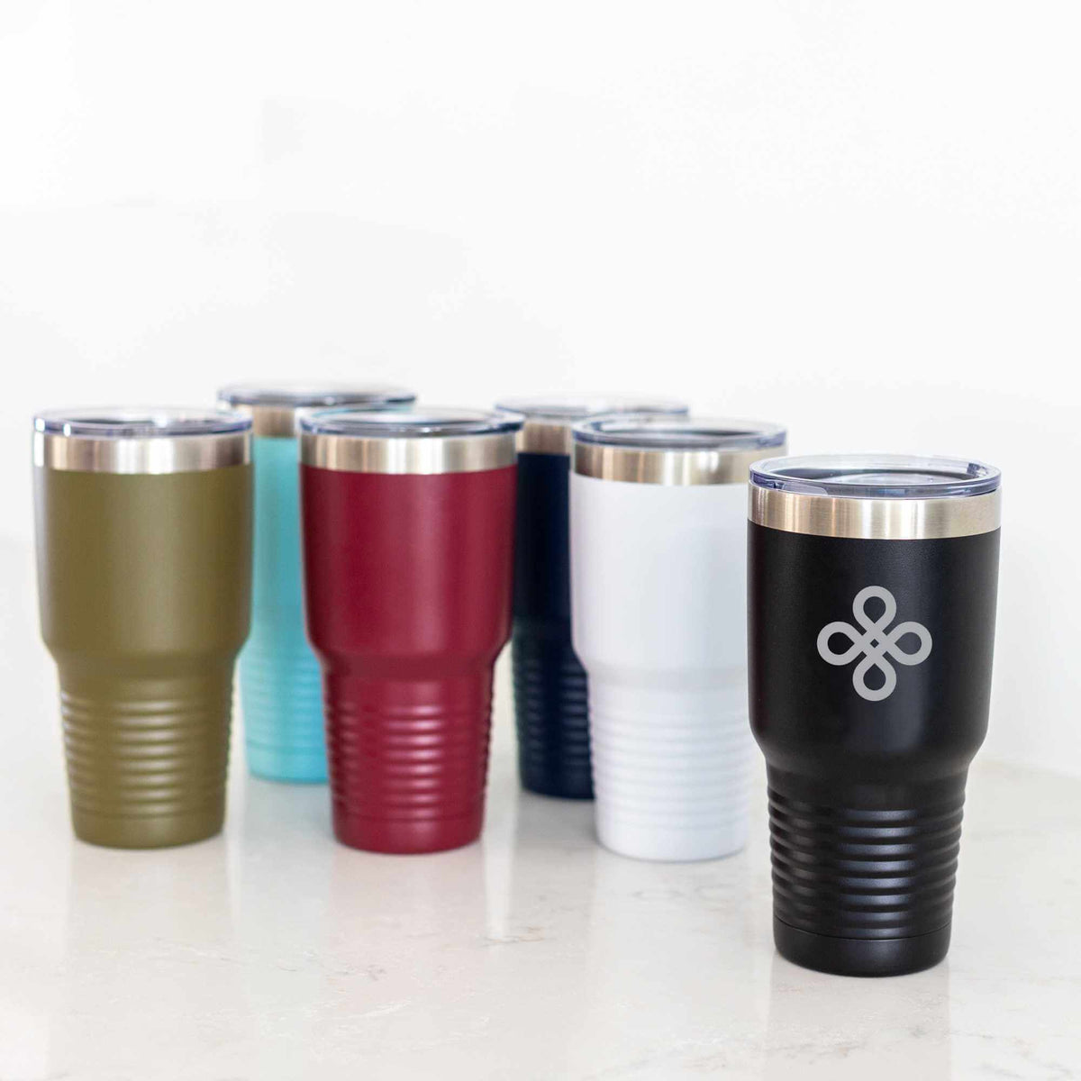 Your Logo Here Set of 10 Laser Etched Metal Tumbler/Metal Travel Cup/ Stainless Steel Coffee Mug/Travel To-Go Tumbler/Insulated Tumbler