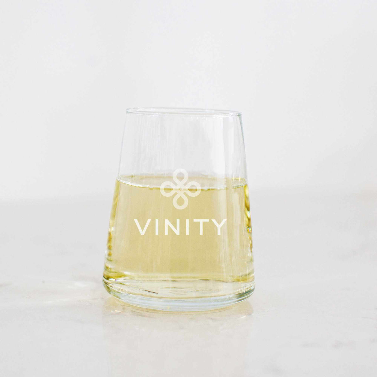 Modern Wine Glass with Business Logo
