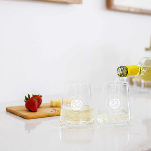 Modern Wine Glass with Business Logo