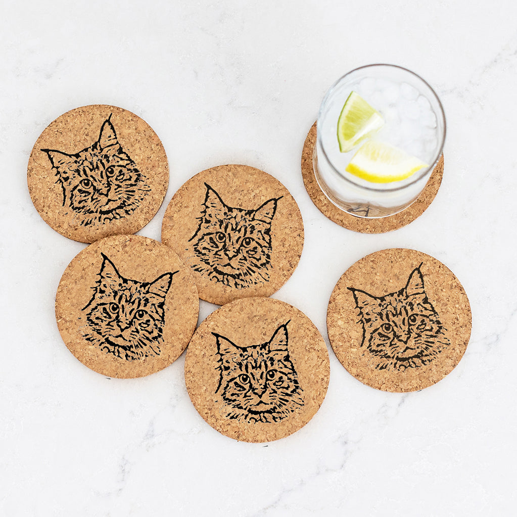 Engraved Pet Photo Bar Tools for Cat Dad - Gift Set