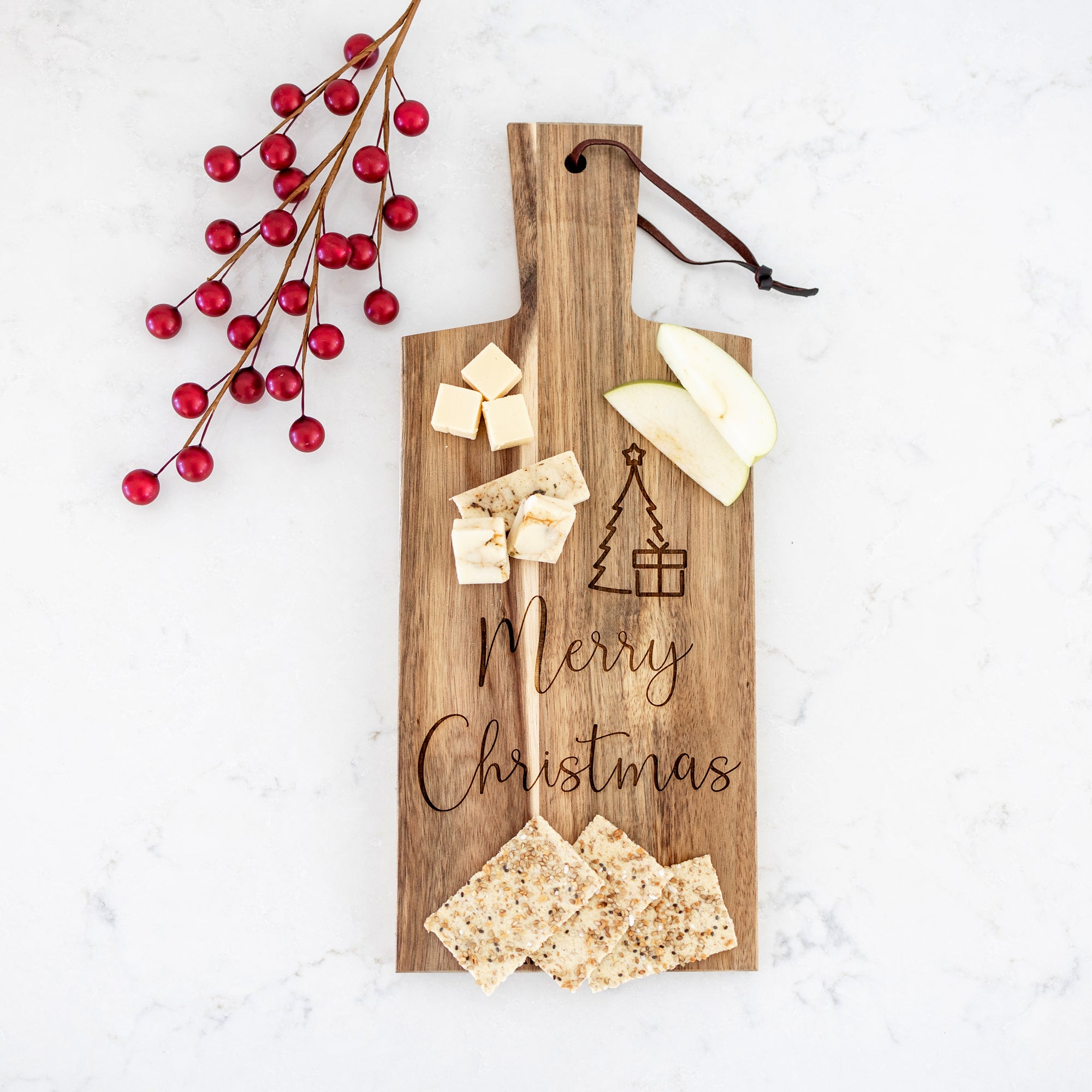 Merry Christmas - Wooden Serving Board