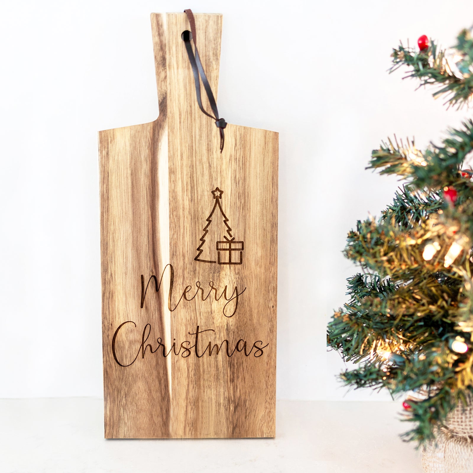 Merry Christmas - Wooden Serving Board