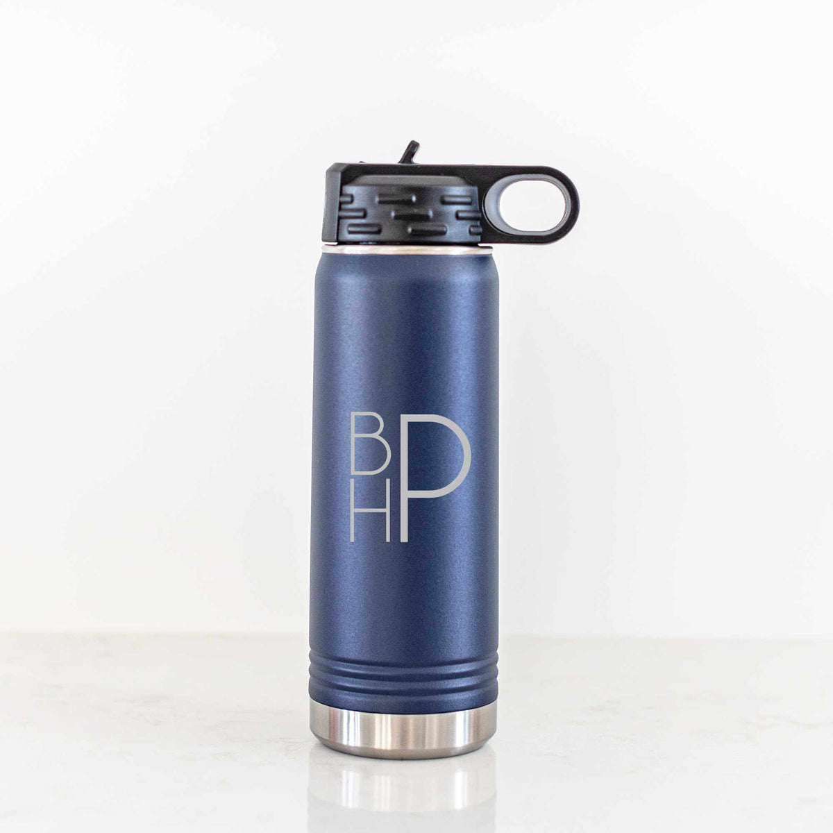 Steel Water Bottle with Monogram - 20 oz