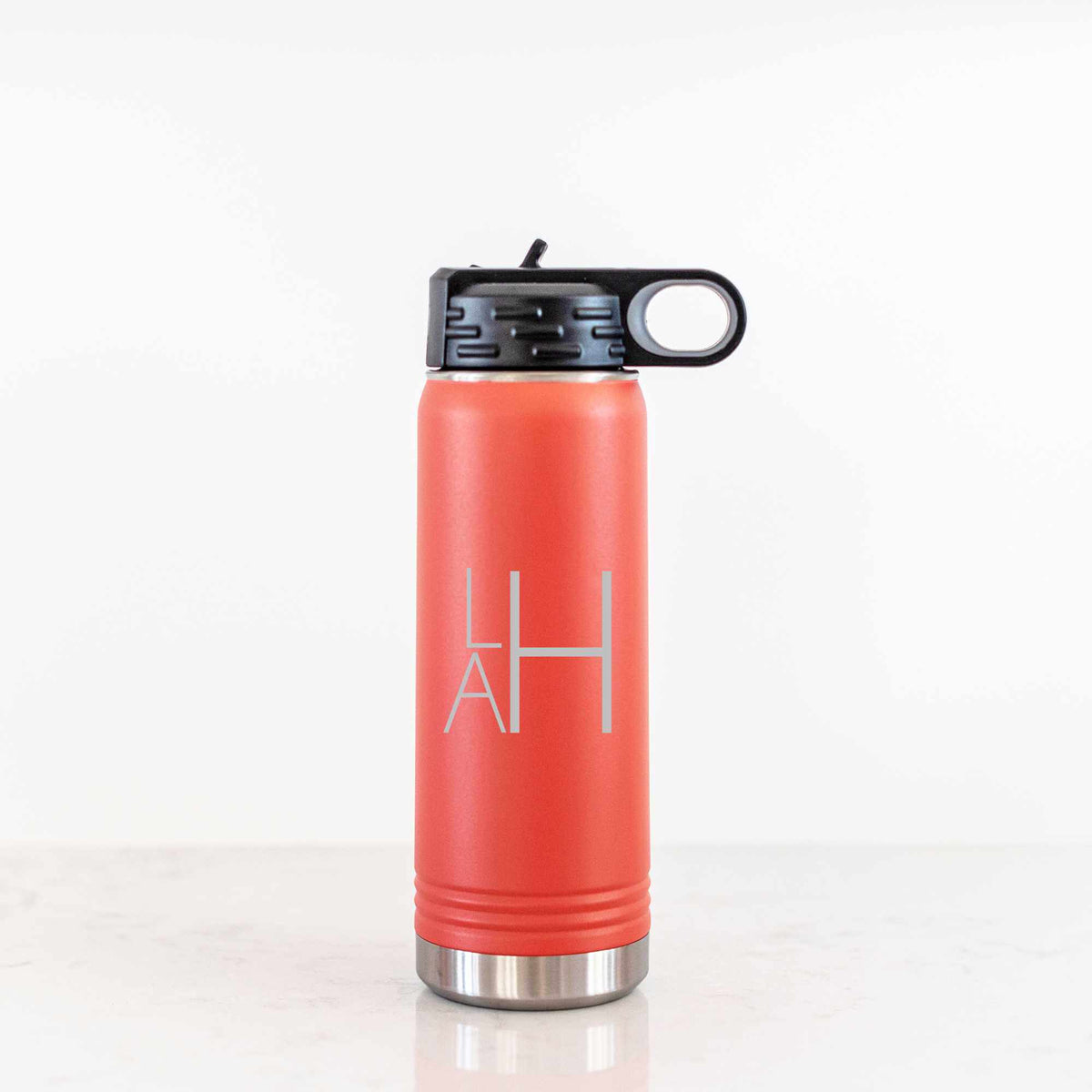 Steel Water Bottle with Monogram - 20 oz
