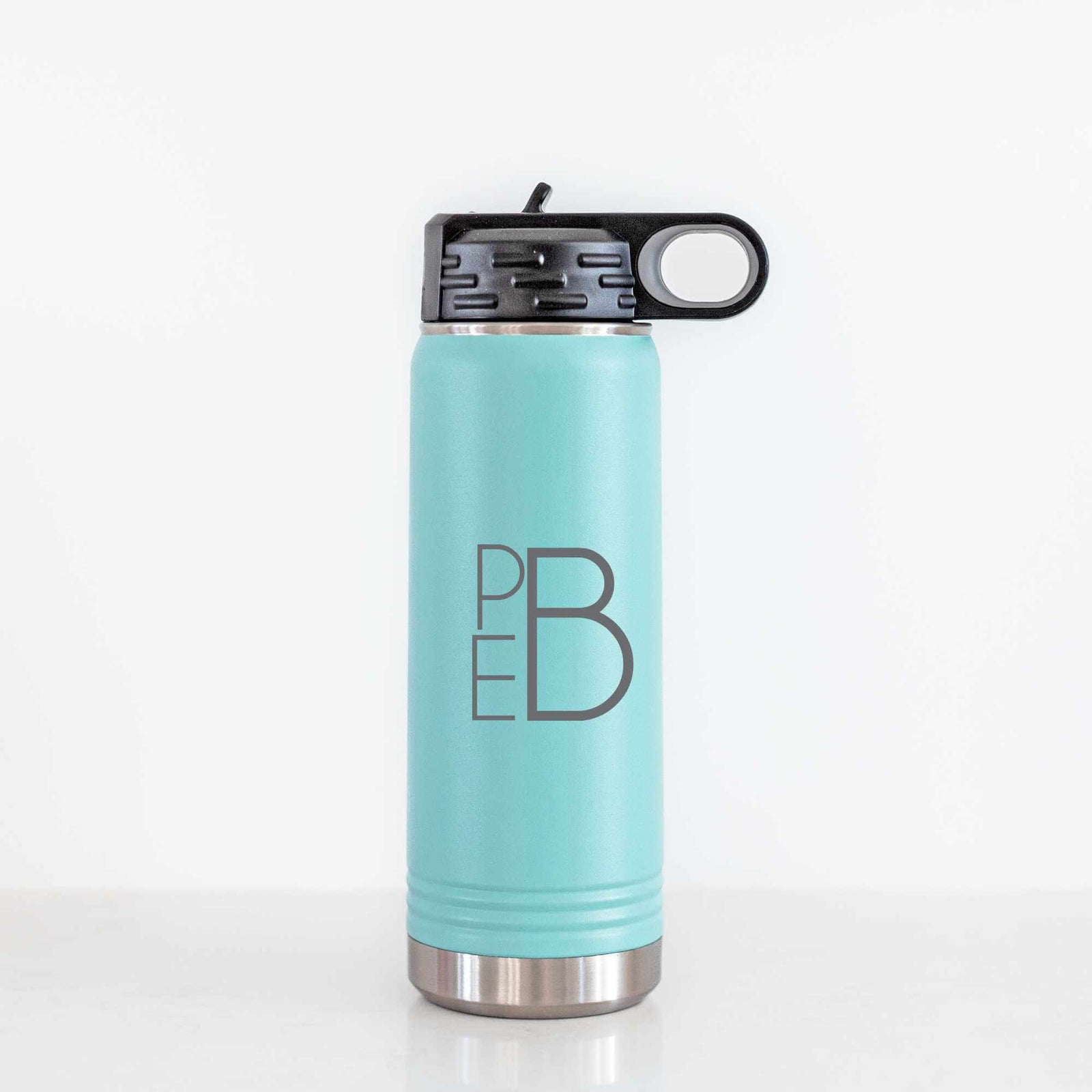 Steel Water Bottle with Monogram - 20 oz