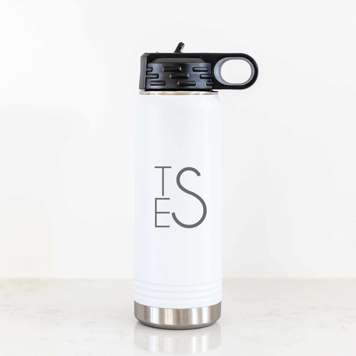 Steel Water Bottle with Monogram - 20 oz