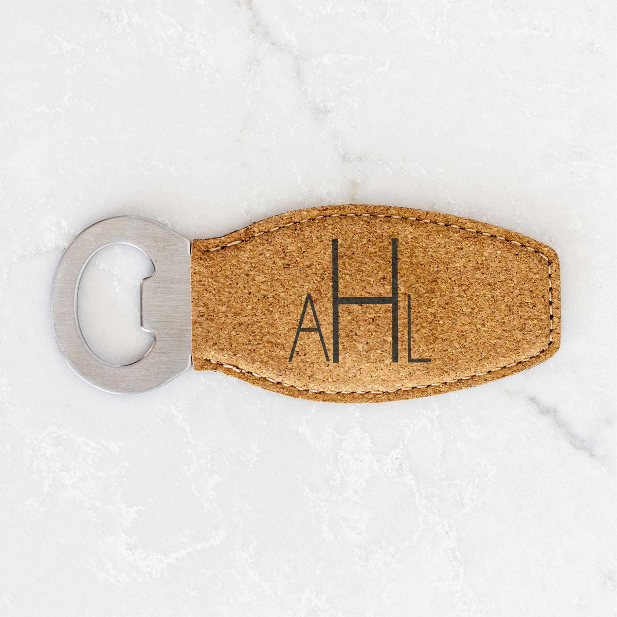 Monogrammed Bottle Opener with Magnet