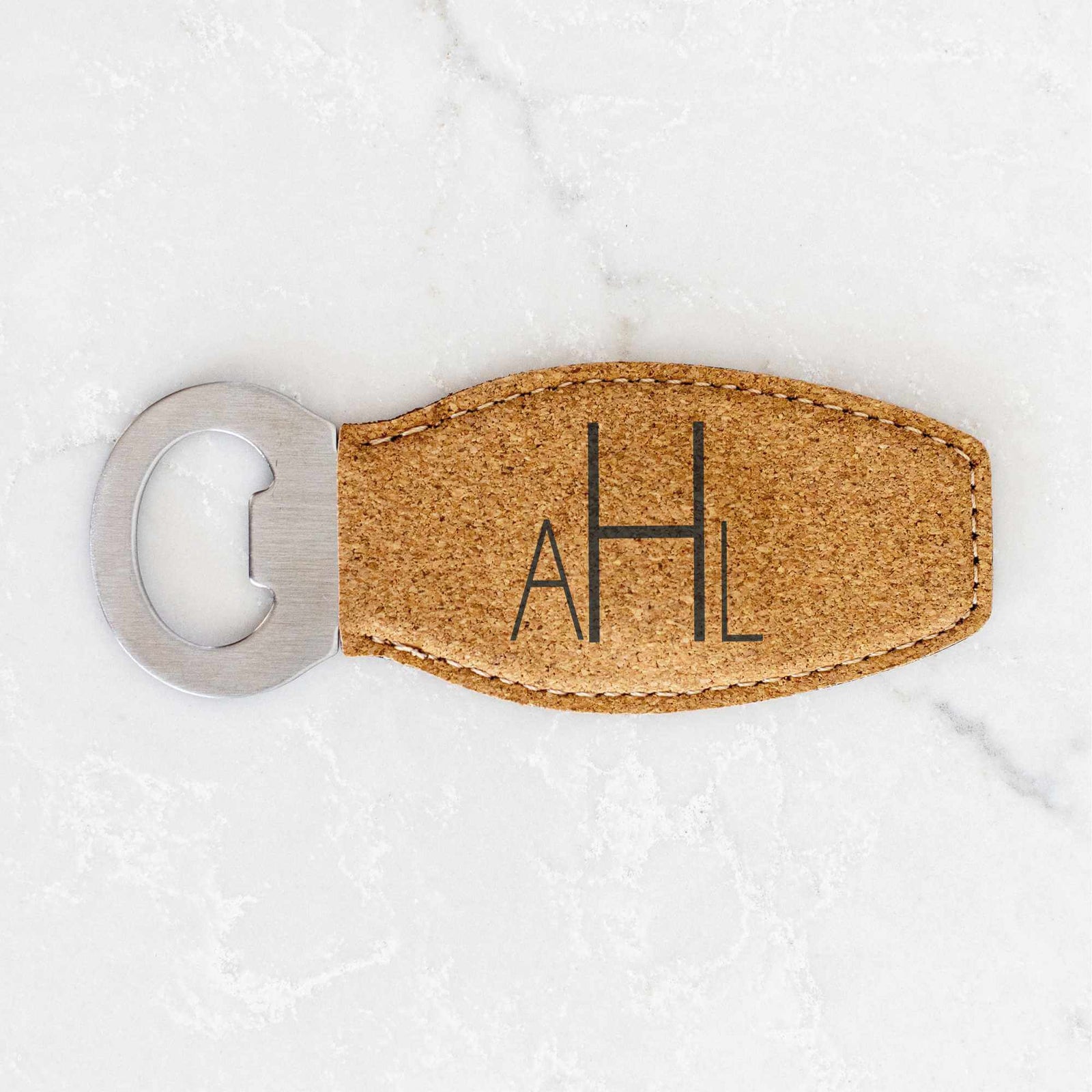 Monogrammed Bottle Opener with Magnet