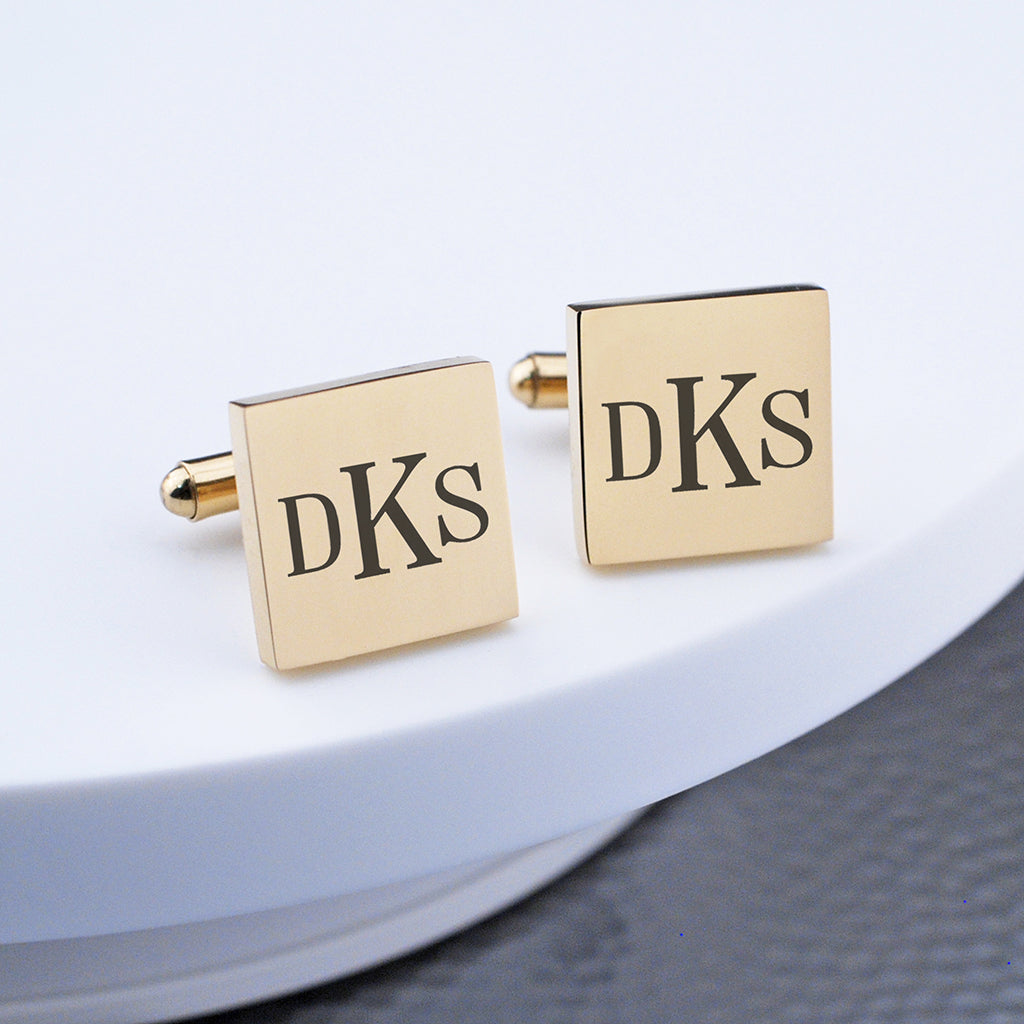 Monogrammed Cufflinks - Custom Monogrammed Cuff Links - Love, Georgie