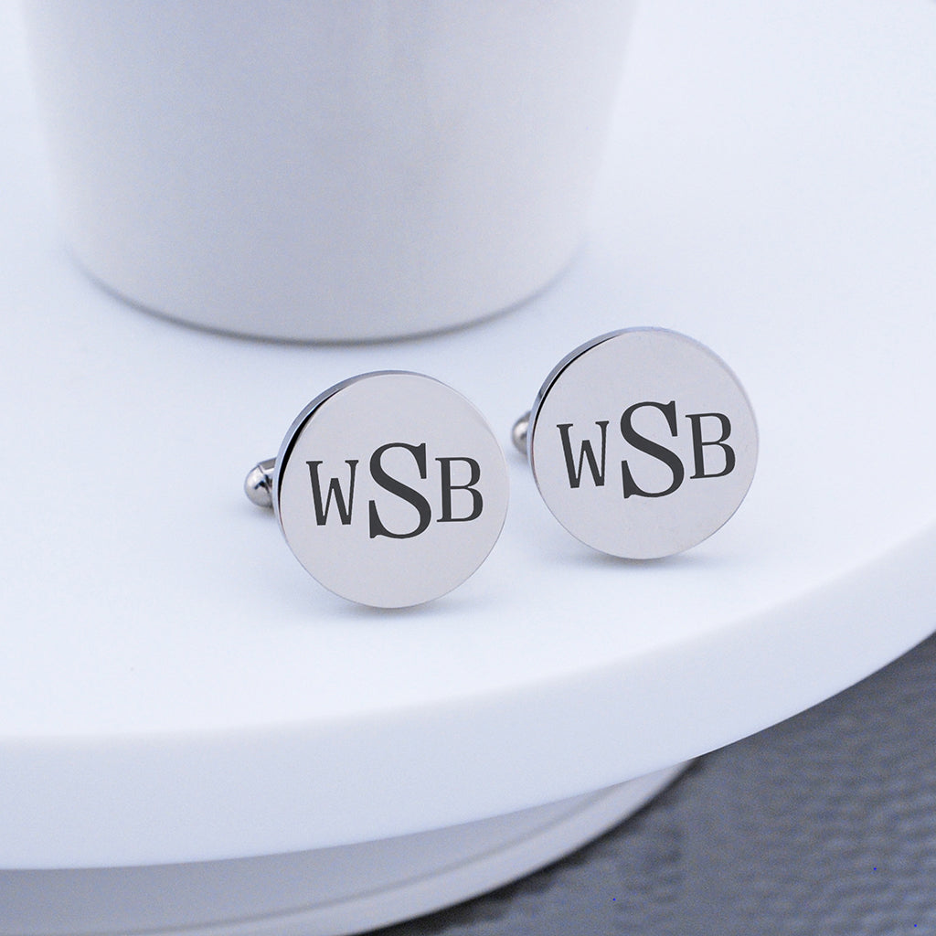 Monogrammed Cufflinks - Custom Monogrammed Cuff Links - Love, Georgie
