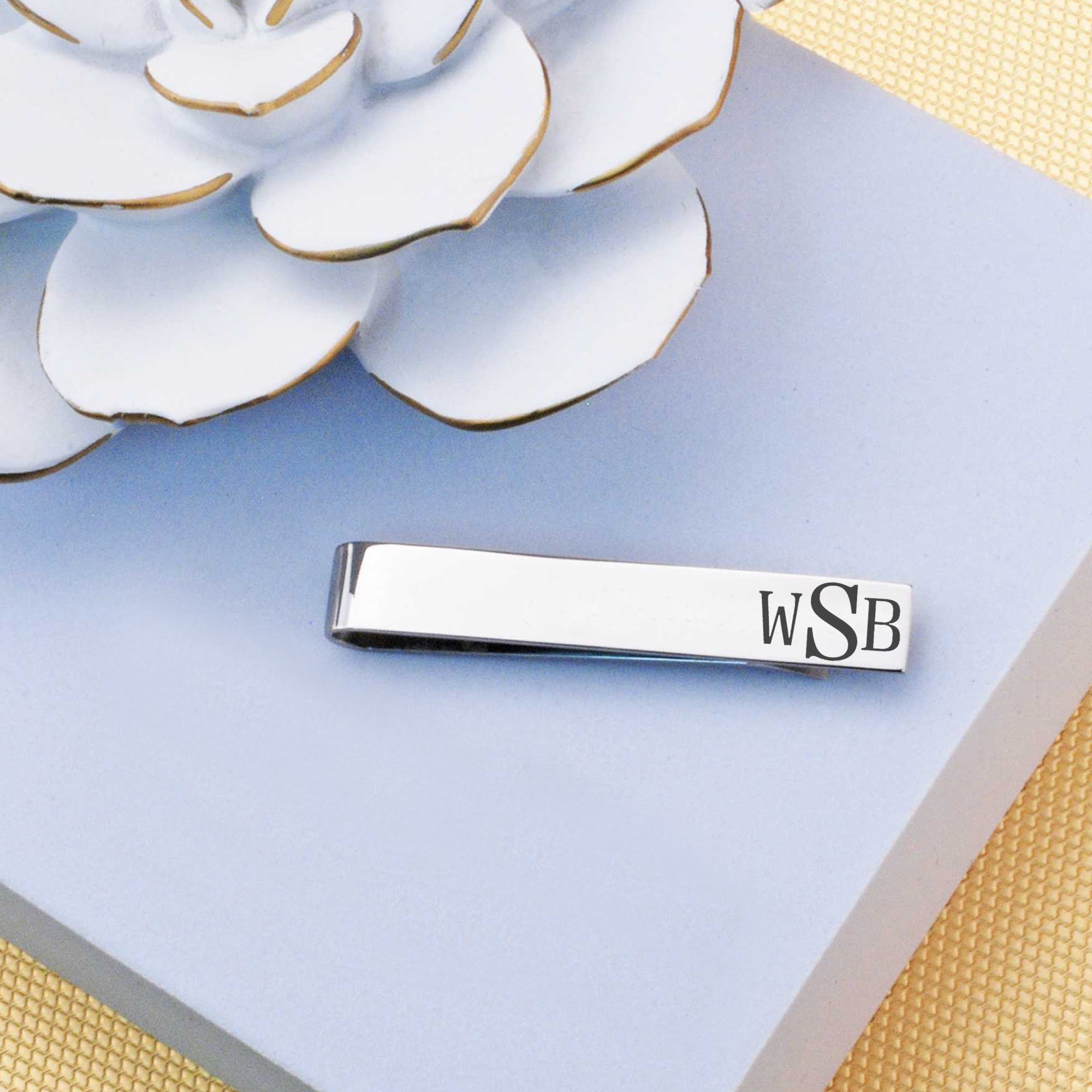 Monogram Tie Clip