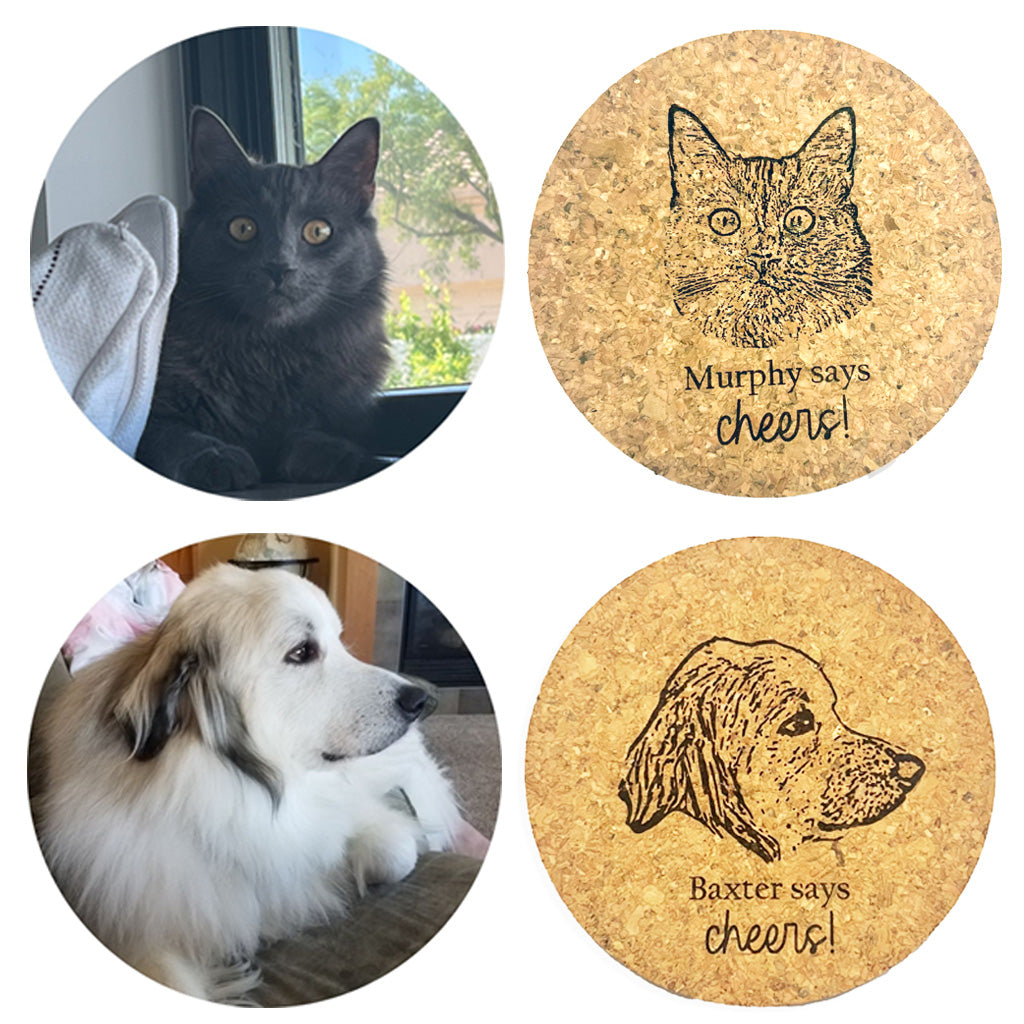 Personalized Pet Photo Coasters - Wedding Favor