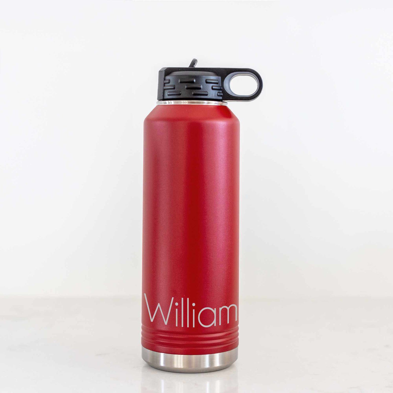 40 oz Insulated Steel Water Bottle with Name