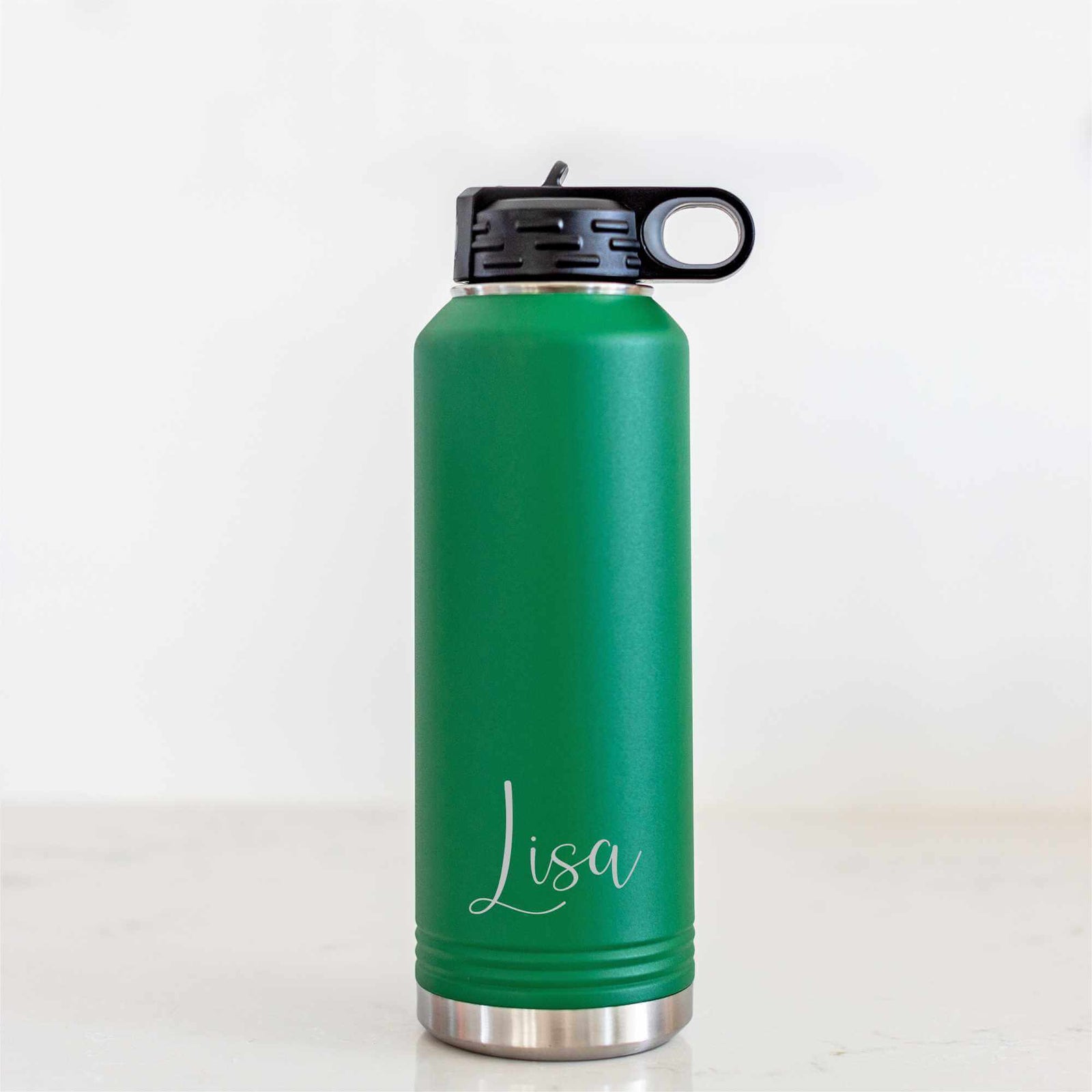 40 oz Insulated Steel Water Bottle with Name