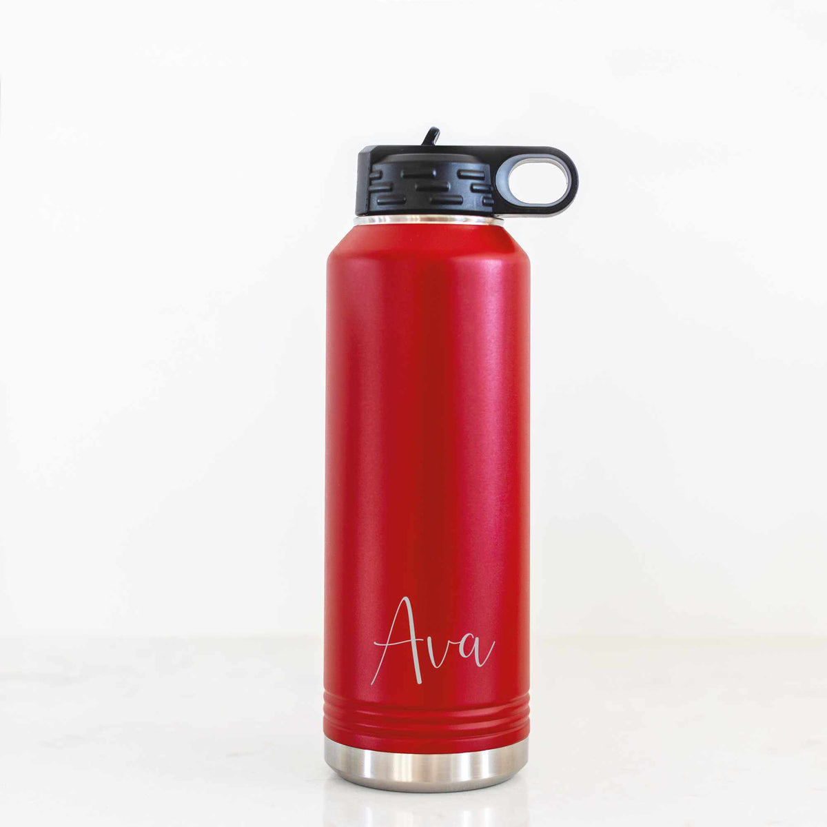 40 oz Insulated Steel Water Bottle with Name