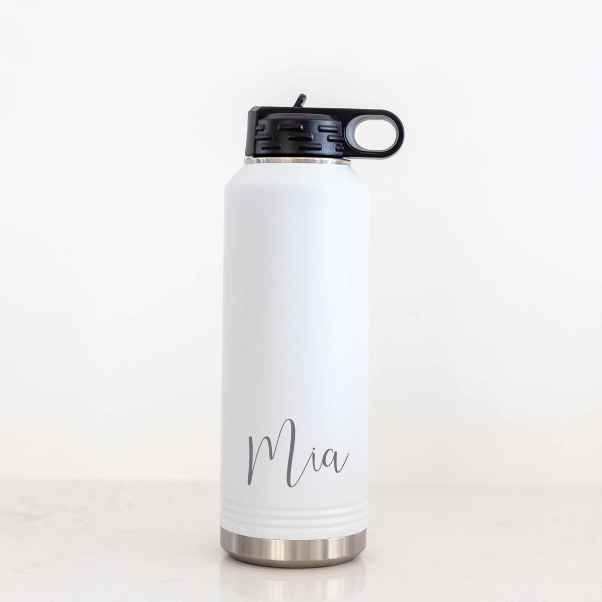40 oz Insulated Steel Water Bottle with Name