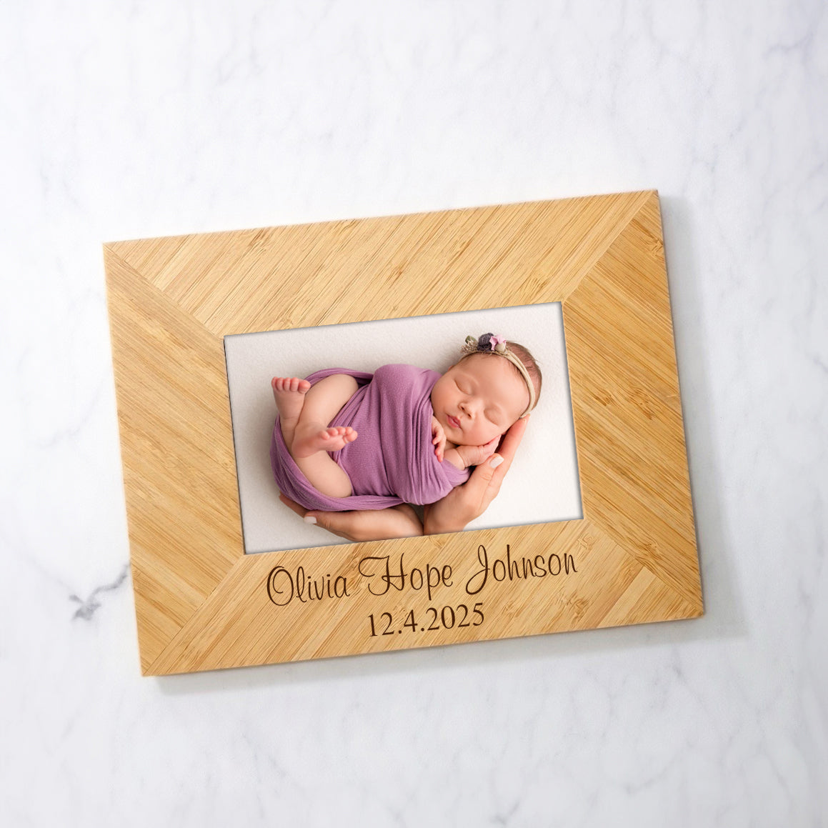 Bamboo Frame for New Baby