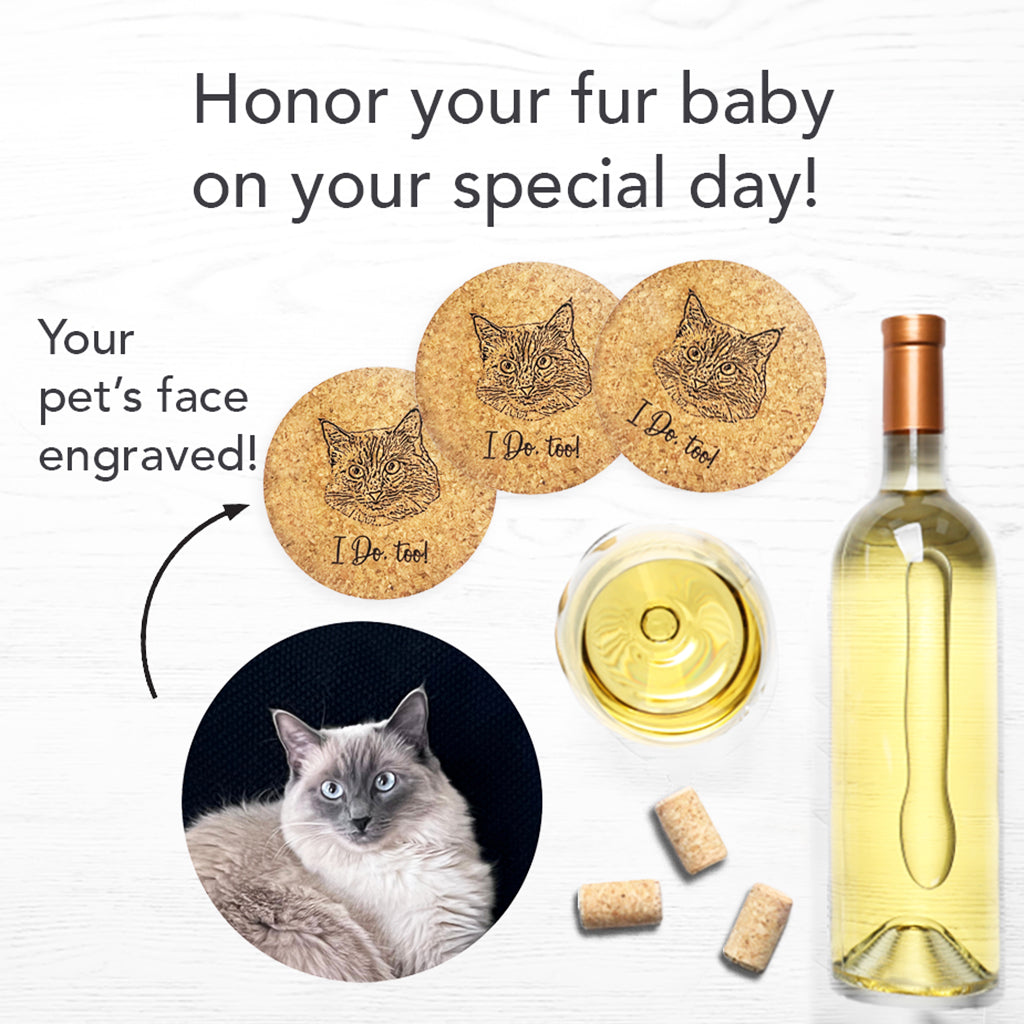 Personalized Pet Photo Coasters - Wedding Favor