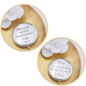 Compact Mirror Set for Mother of the Bride, Mother of the Groom