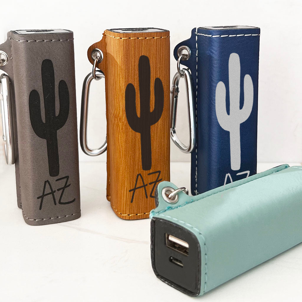 AZ Cactus Leatherette Power Bank