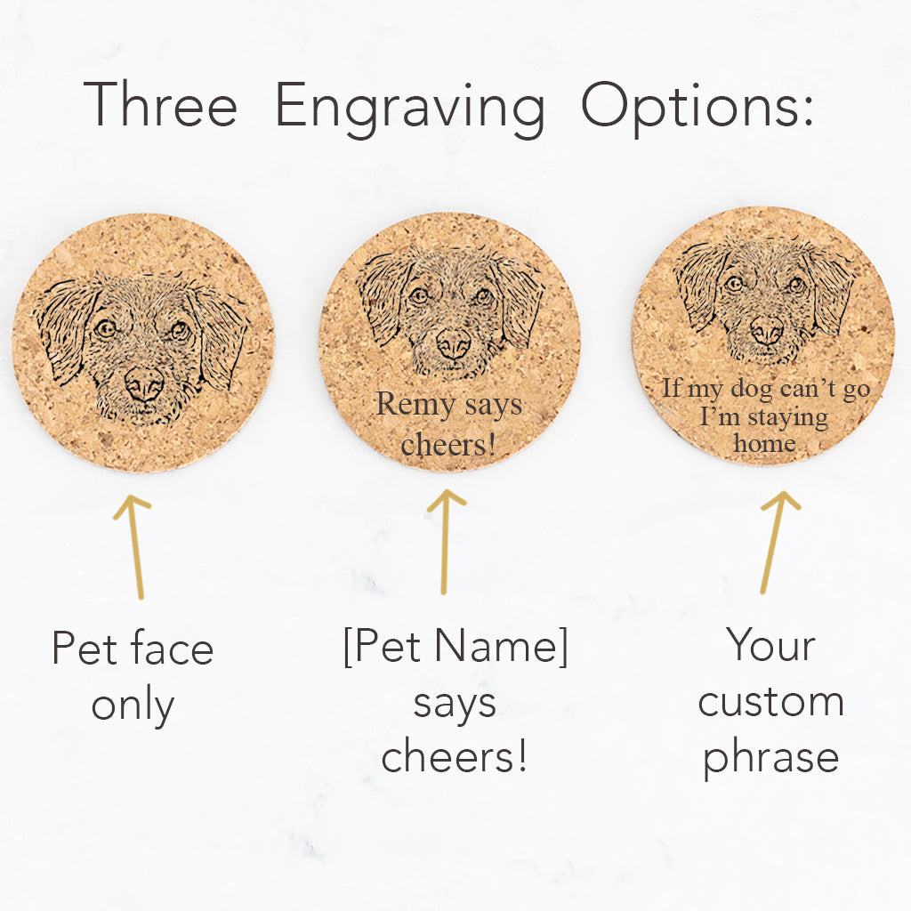 Pet Coasters - Engraved with Pet Photo