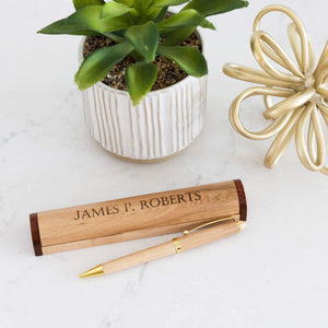 Personalized Maple Pen and Case