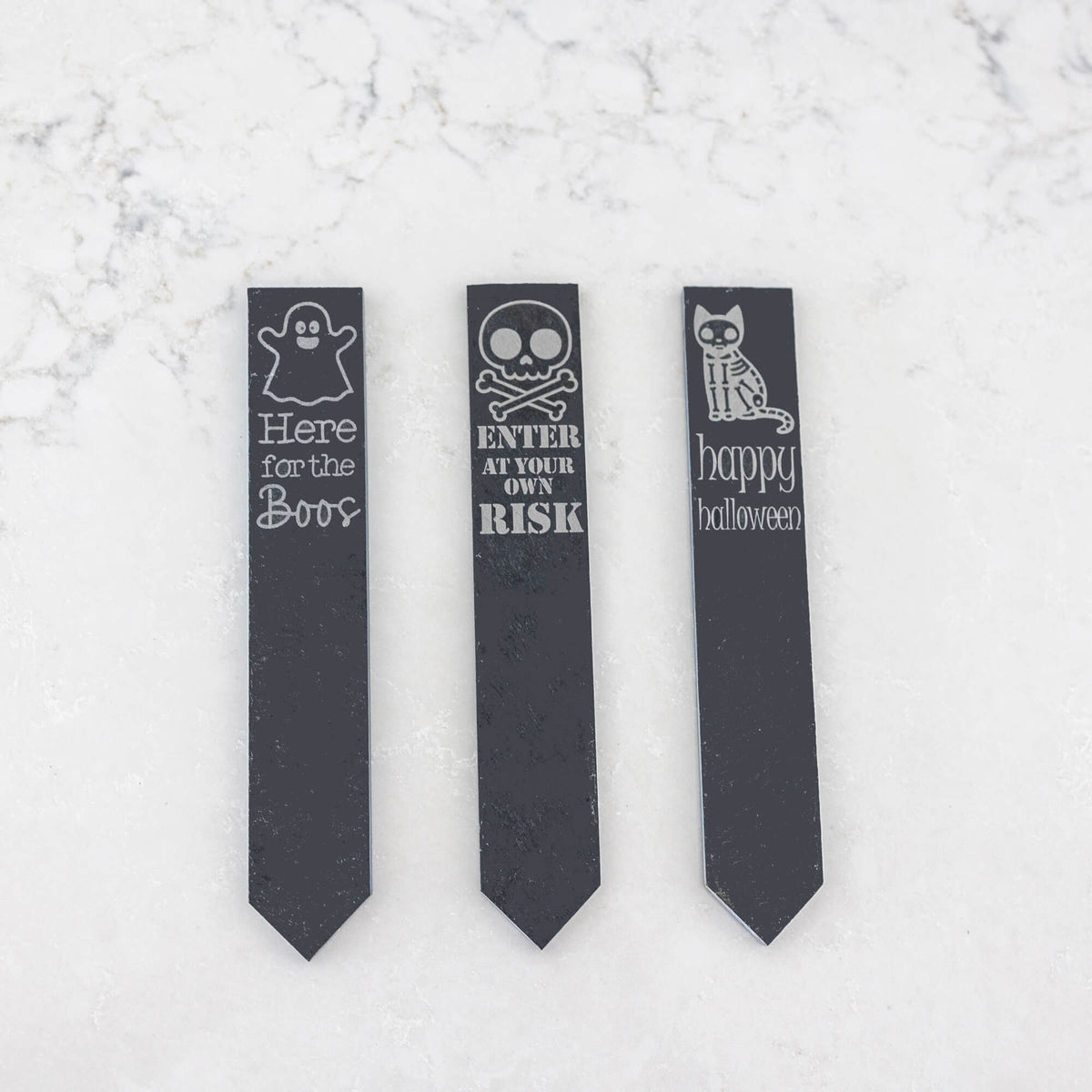 Halloween Slate Garden Markers - Set of 3