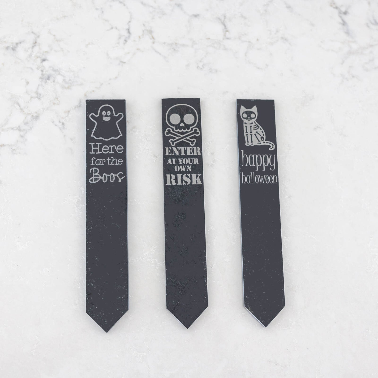Halloween Slate Garden Markers - Set of 3